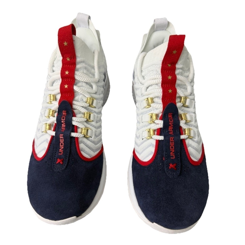 Under Armour Harper 9 Turf Baseball/Athletic Shoes White/red & Blue Size 9.5 New
